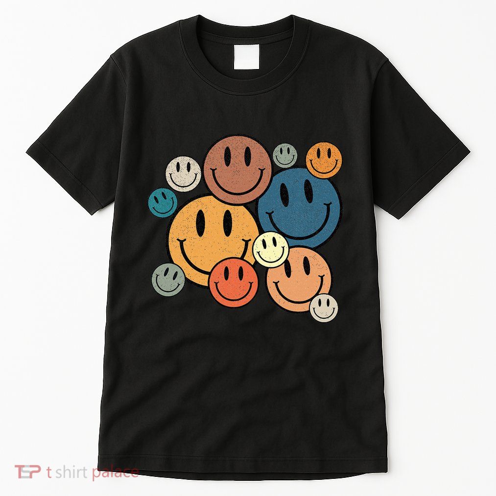 70s Retro Smile Face Cute Happy Peace Smiling Face Tall T-Shirt