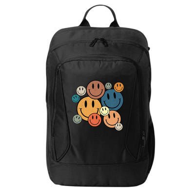 70s Retro Smile Face Cute Happy Peace Smiling Face City Backpack