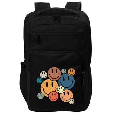 70s Retro Smile Face Cute Happy Peace Smiling Face Impact Tech Backpack