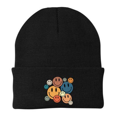 70s Retro Smile Face Cute Happy Peace Smiling Face Beanie