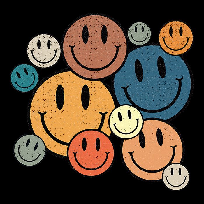 70s Retro Smile Face Cute Happy Peace Smiling Face 16 in Basic Backpack
