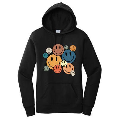 70s Retro Smile Face Cute Happy Peace Smiling Face Women's Pullover Hoodie