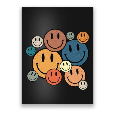 70s Retro Smile Face Cute Happy Peace Smiling Face Poster