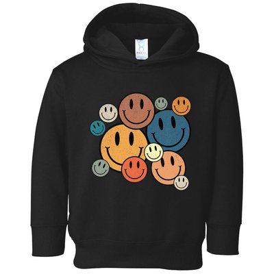 70s Retro Smile Face Cute Happy Peace Smiling Face Toddler Hoodie