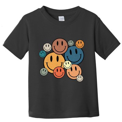 70s Retro Smile Face Cute Happy Peace Smiling Face Toddler T-Shirt