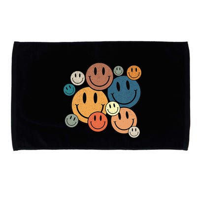 70s Retro Smile Face Cute Happy Peace Smiling Face Microfiber Hand Towel