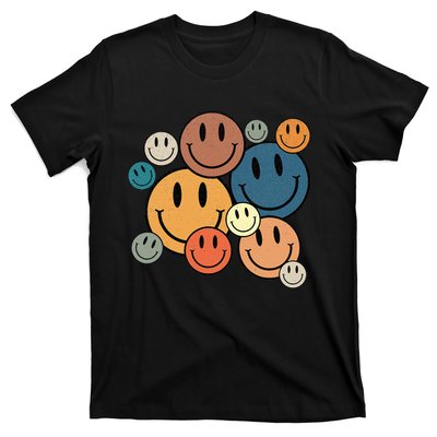 70s Retro Smile Face Cute Happy Peace Smiling Face T-Shirt