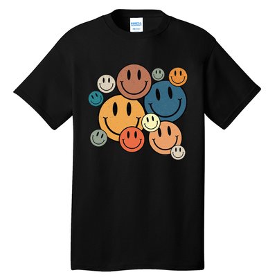 70s Retro Smile Face Cute Happy Peace Smiling Face Tall T-Shirt