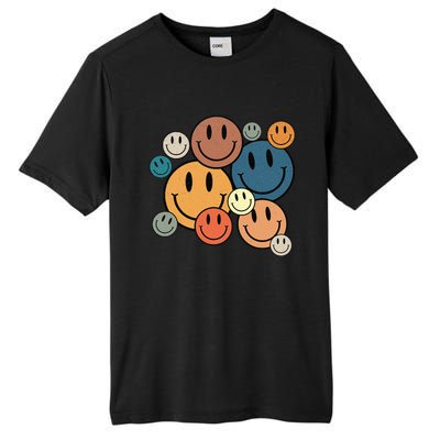 70s Retro Smile Face Cute Happy Peace Smiling Face Tall Fusion ChromaSoft Performance T-Shirt