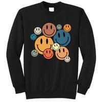 70s Retro Smile Face Cute Happy Peace Smiling Face Tall Sweatshirt