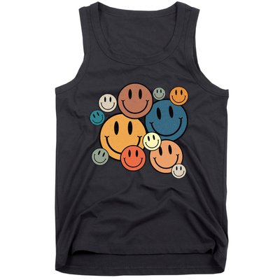 70s Retro Smile Face Cute Happy Peace Smiling Face Tank Top