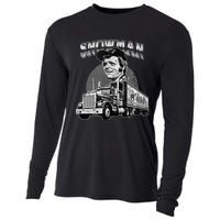 70s Retro Snowman Truck 1970s vintage retro grey Cooling Performance Long Sleeve Crew