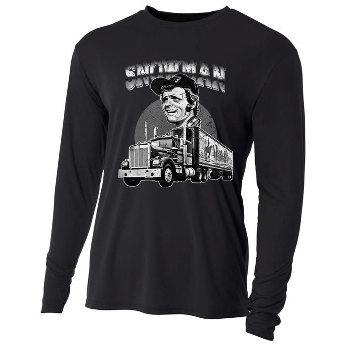 70s Retro Snowman Truck 1970s vintage retro grey Cooling Performance Long Sleeve Crew