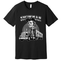 70s Retro Snowman Truck 1970s vintage retro grey Premium T-Shirt