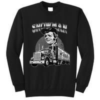 70s Retro Snowman Truck 1970s vintage retro grey Tall Sweatshirt