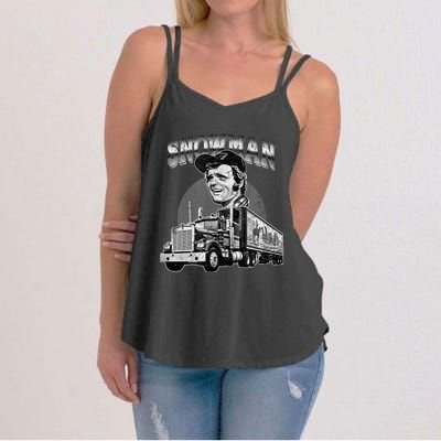 70s Retro Snowman Truck 1970s vintage retro grey Women's Strappy Tank