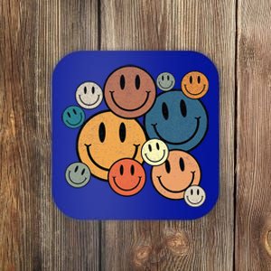 70s Retro Smile Face Cute Happy Peace Smiling Face Coaster