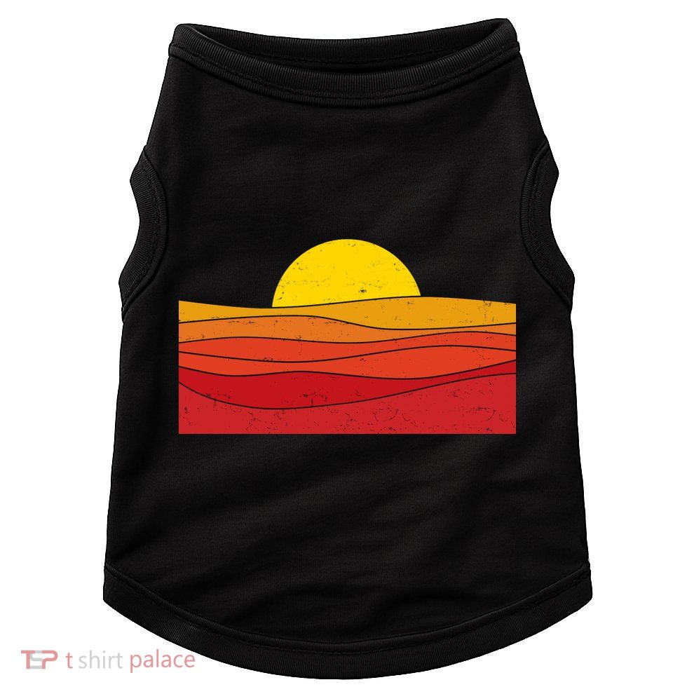 70s Retro Vintage Sunset Doggie Tank