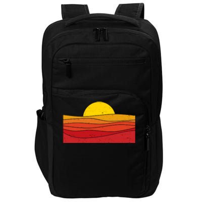 70s Retro Vintage Sunset Impact Tech Backpack