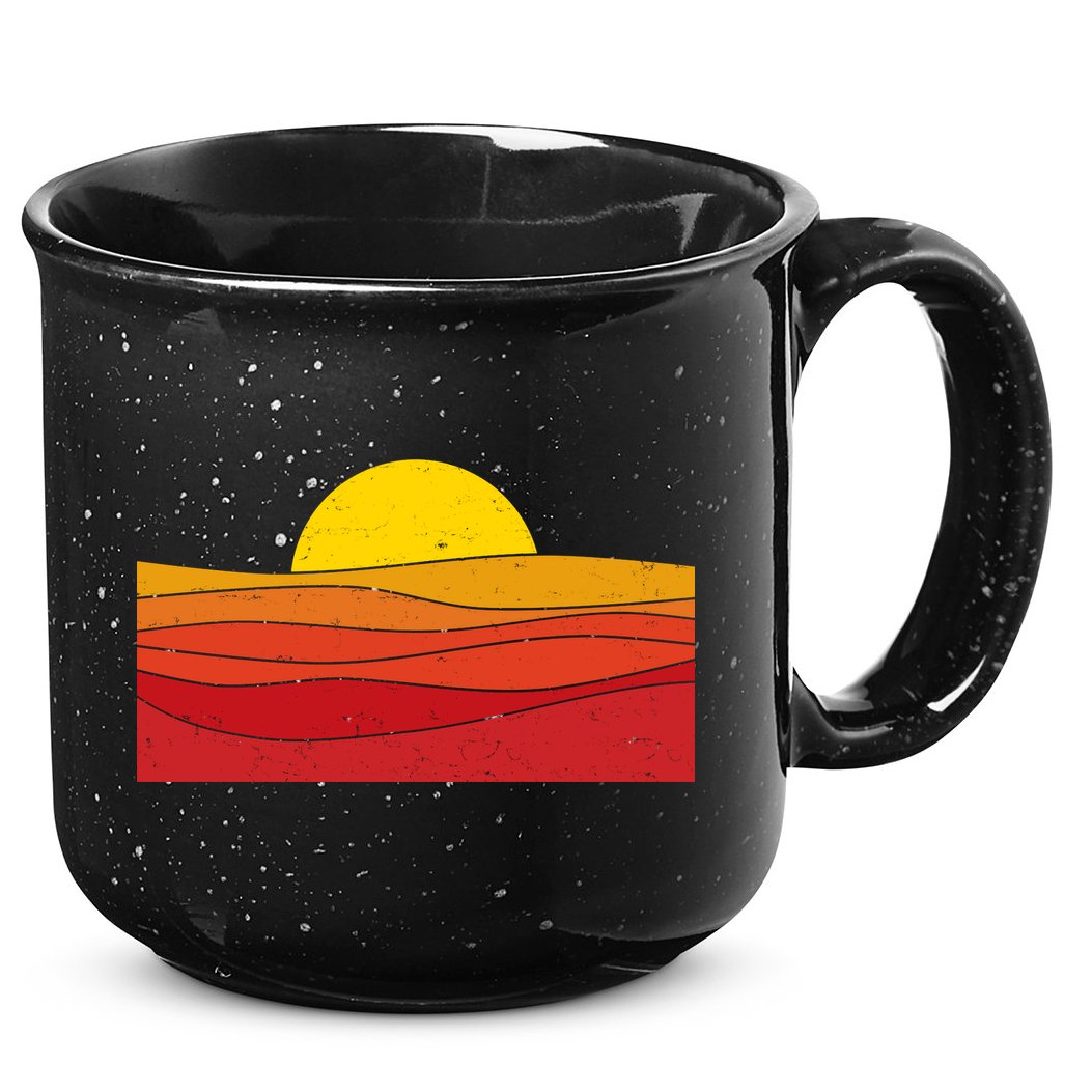 70s Retro Vintage Sunset 15oz Campfire Ceramic Mug
