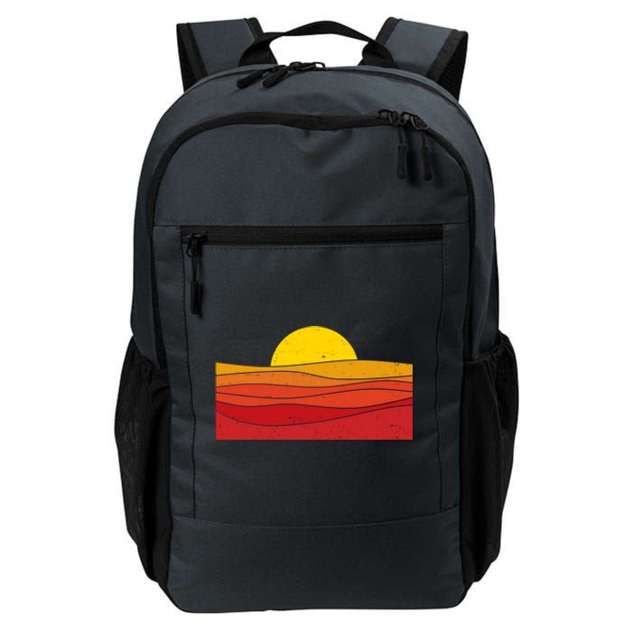 70s Retro Vintage Sunset Daily Commute Backpack