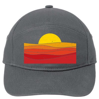 70s Retro Vintage Sunset 7-Panel Snapback Hat