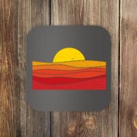 70s Retro Vintage Sunset Coaster