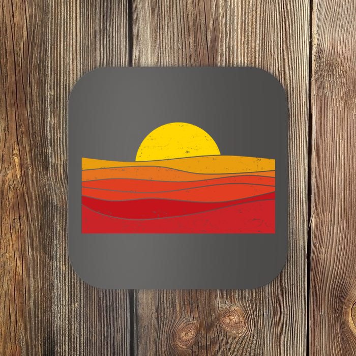 70s Retro Vintage Sunset Coaster