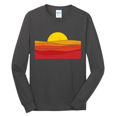 70s Retro Vintage Sunset Tall Long Sleeve T-Shirt