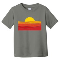 70s Retro Vintage Sunset Toddler T-Shirt
