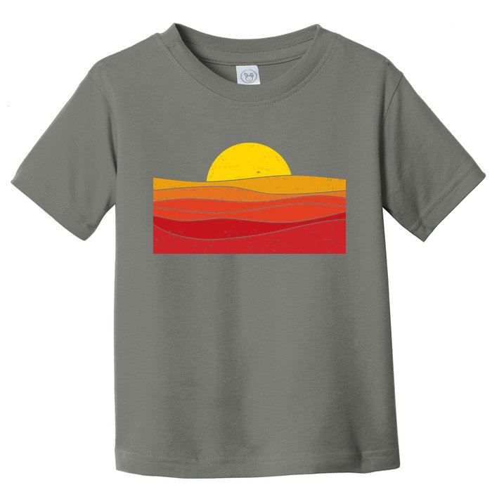 70s Retro Vintage Sunset Toddler T-Shirt