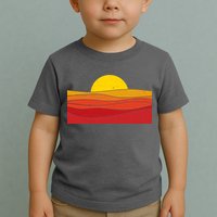 70s Retro Vintage Sunset Toddler T-Shirt