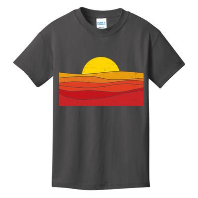 70s Retro Vintage Sunset Kids T-Shirt