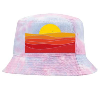 70s Retro Vintage Sunset Tie-Dyed Bucket Hat