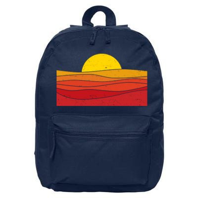 70s Retro Vintage Sunset 16 in Basic Backpack