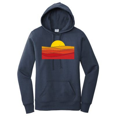 70s Retro Vintage Sunset Women's Pullover Hoodie