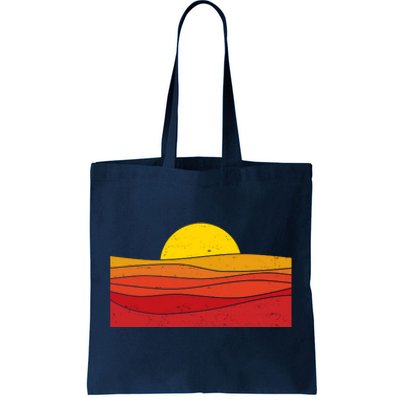 70s Retro Vintage Sunset Tote Bag