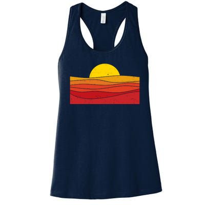 70s Retro Vintage Sunset Women's Racerback Tank