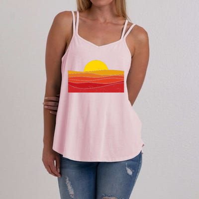 70s Retro Vintage Sunset Women's Strappy Tank