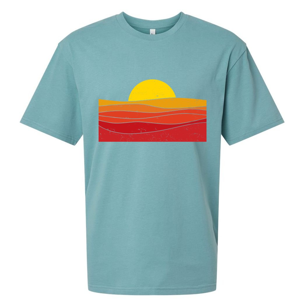 70s Retro Vintage Sunset Sueded Cloud Jersey T-Shirt