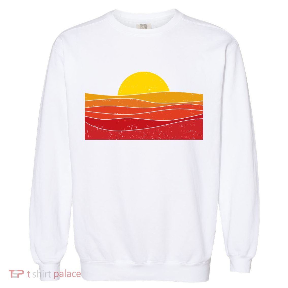 70s Retro Vintage Sunset Garment-Dyed Sweatshirt