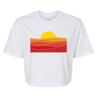 70s Retro Vintage Sunset Bella+Canvas Jersey Crop Tee