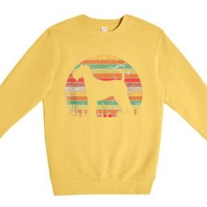 70s Silhouette Dog Lovers Premium Crewneck Sweatshirt