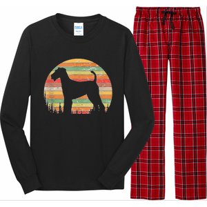 70s Silhouette Dog Lovers Long Sleeve Pajama Set