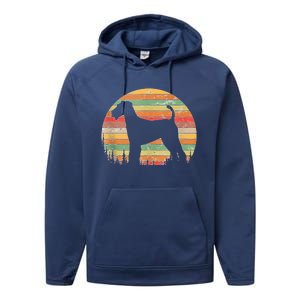 70s Silhouette Dog Lovers Performance Fleece Hoodie