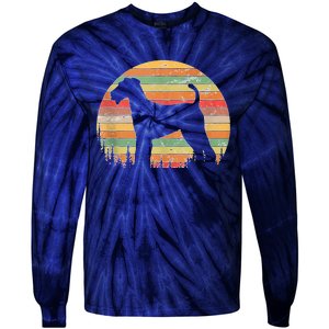 70s Silhouette Dog Lovers Tie-Dye Long Sleeve Shirt