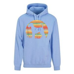 70s Silhouette Dog Lovers Unisex Surf Hoodie