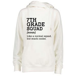 7th Seventh Grade Squad Student Teacher Back To School Gift Womens Funnel Neck Pullover Hood