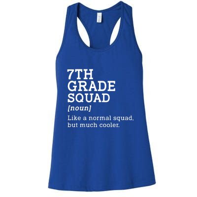 7th Seventh Grade Squad Student Teacher Back To School Gift Women's Racerback Tank