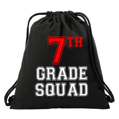 7th Seventh Grade Squad Back To School Teacher Gift Drawstring Bag